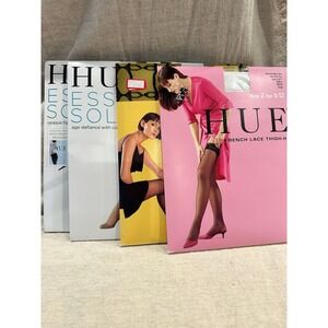 HUE Pantyhose Assorted Bundle Stockings Nylons Thigh Highs Tights Hosiery SZ 2